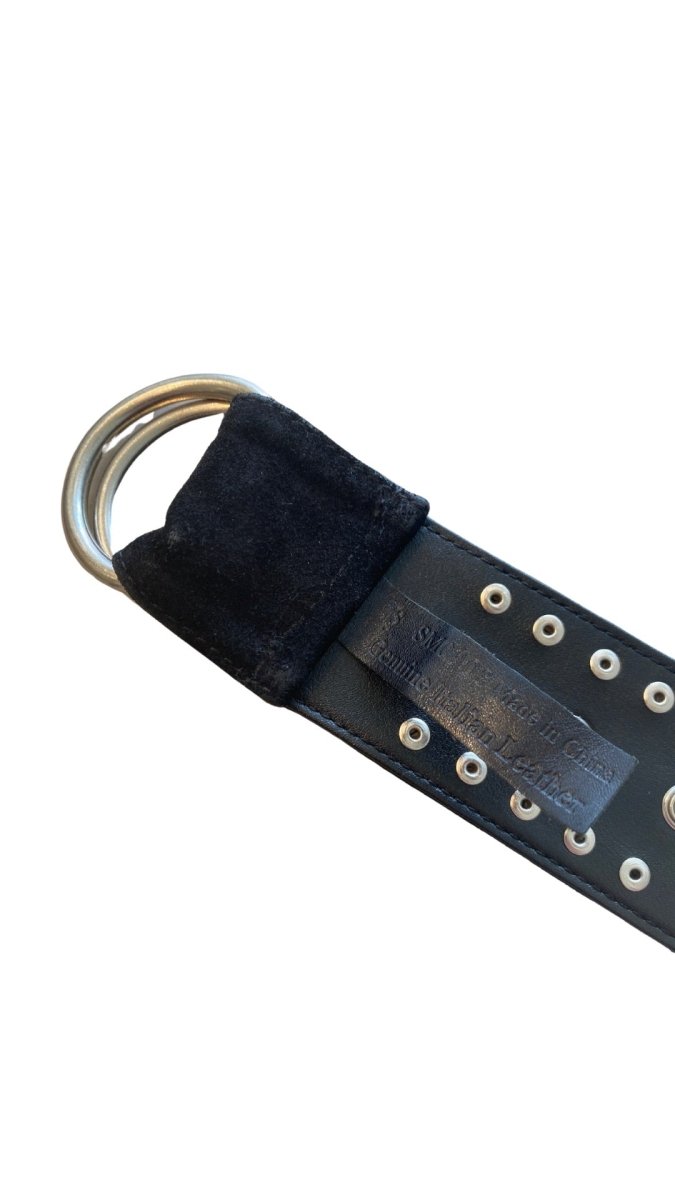 Black Suede Grommet Belt (Vintage) - Made X Hudson