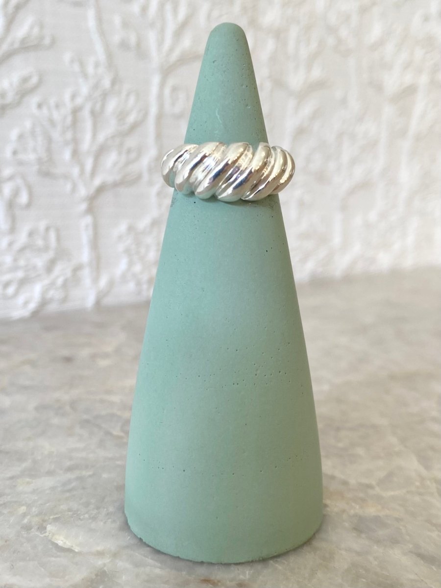 Dome Croissant Ring | Sterling Silver & Brass (Matte or Polished) - Made X Hudson