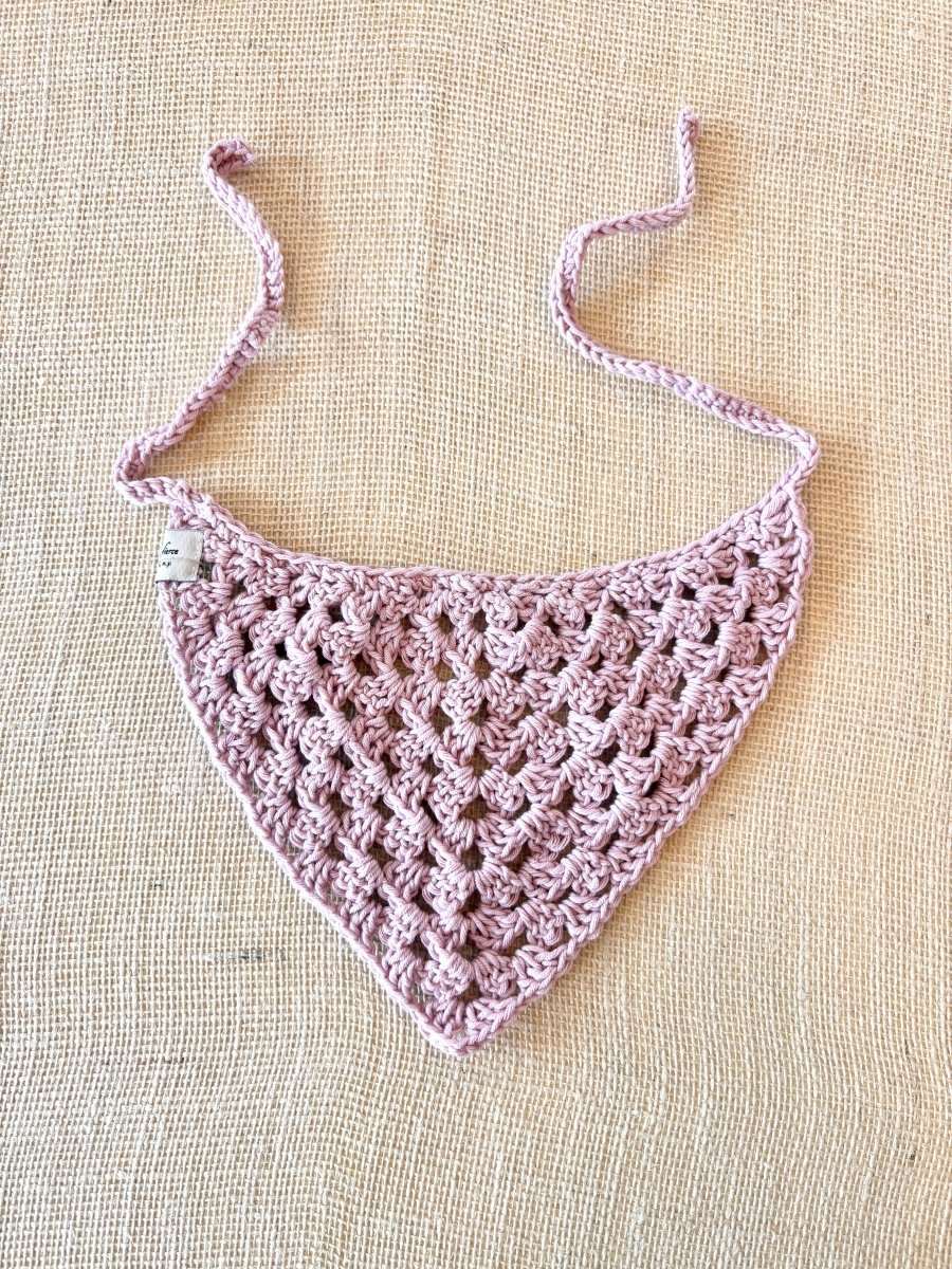 Blossom Pink Granny Square Head Scarf - Made X Hudson