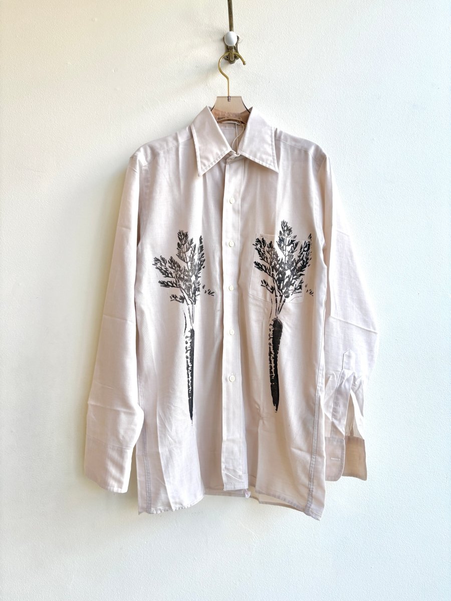 "Tanya” Taupe Carrot Print Shirt (Reworked) - Made X Hudson