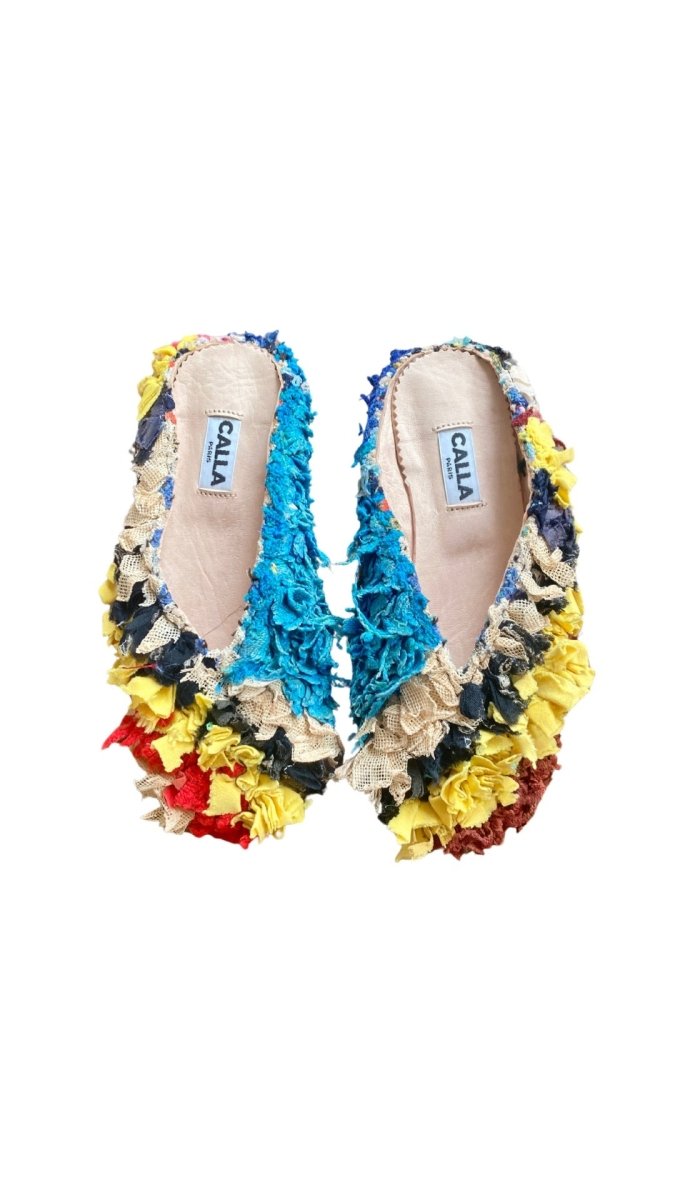 Aili Babouche Mules In Colors Blue, Tan, Black, Yellow, & Red (Size 39) - Made X Hudson