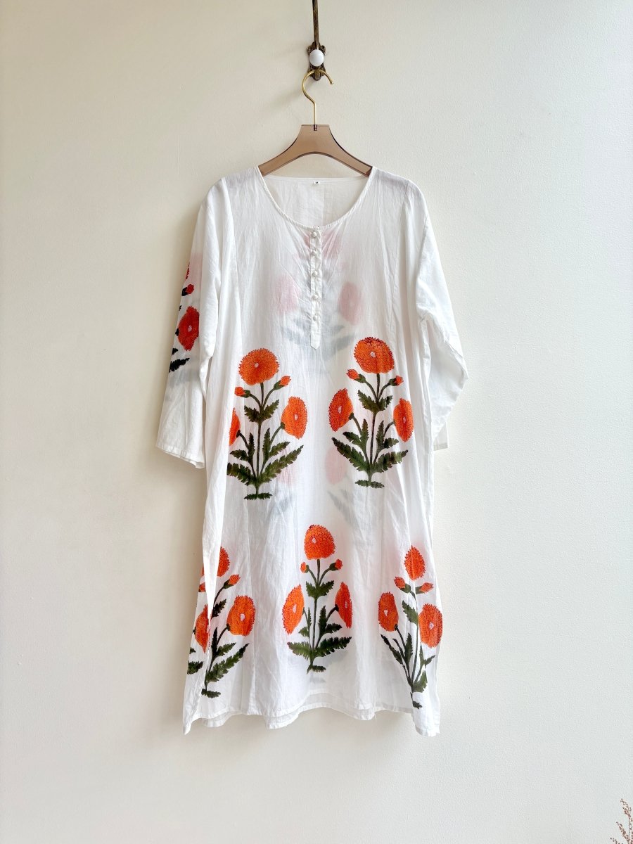 Marigold Printed Cotton Tunic (Vintage) - Made X Hudson