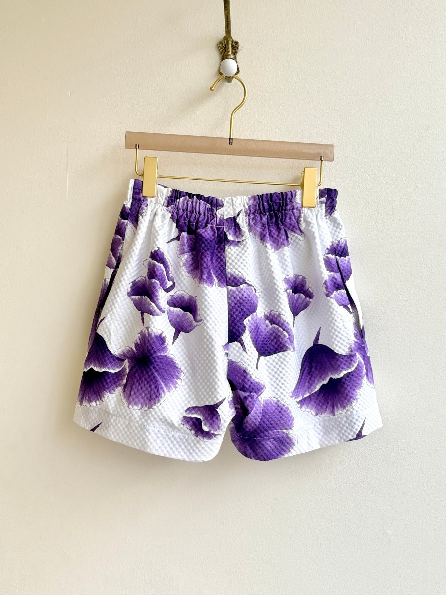 Purple Floral Town Shorts - Made X Hudson