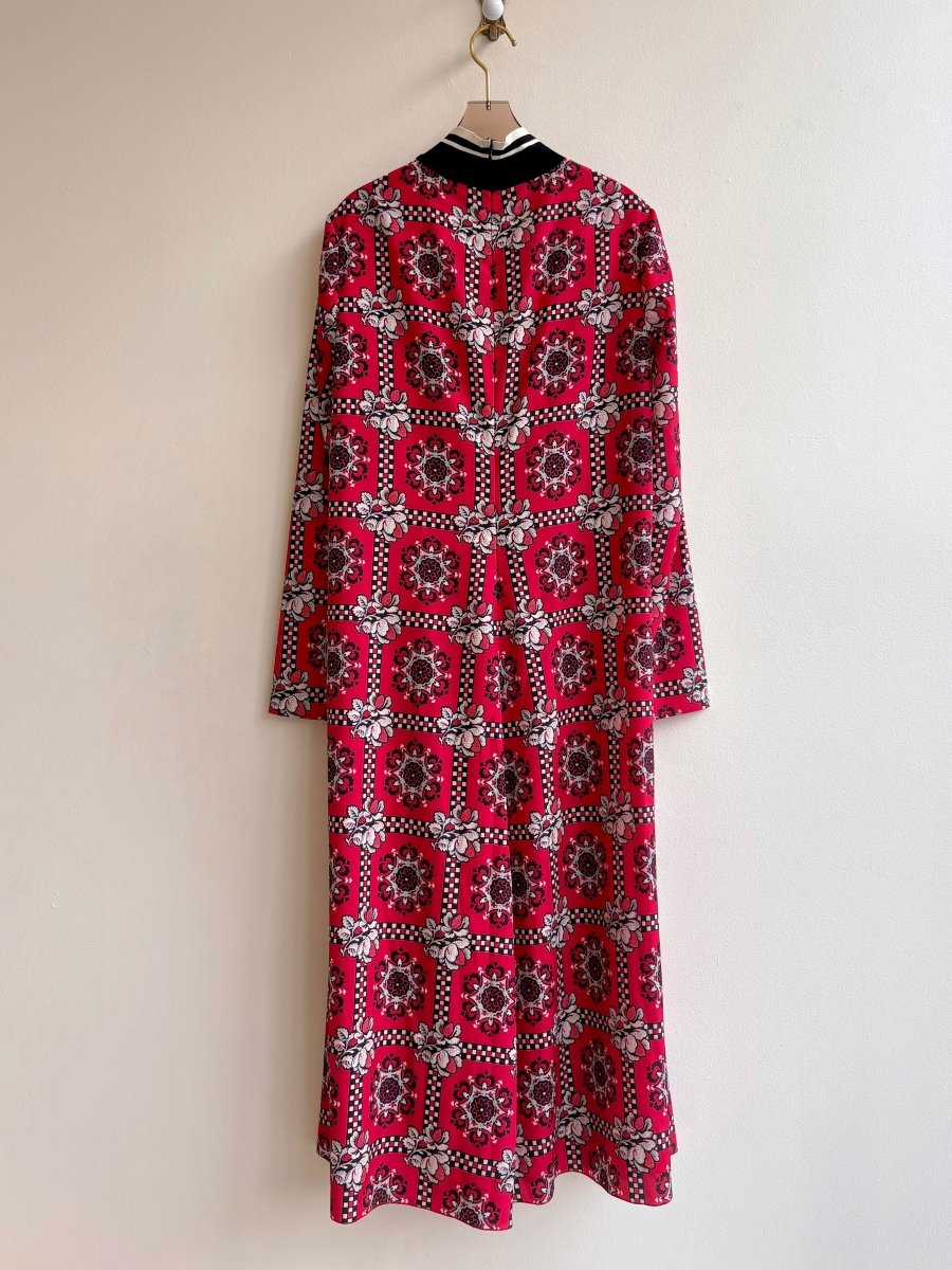 Red Valentino | Black Red & White Kaftan Dress (Vintage) - Made X Hudson