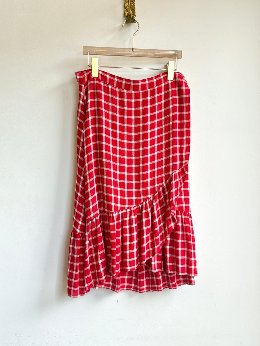 Rails| Cherry Red Plaid Skirt (Vintage) - Made X Hudson