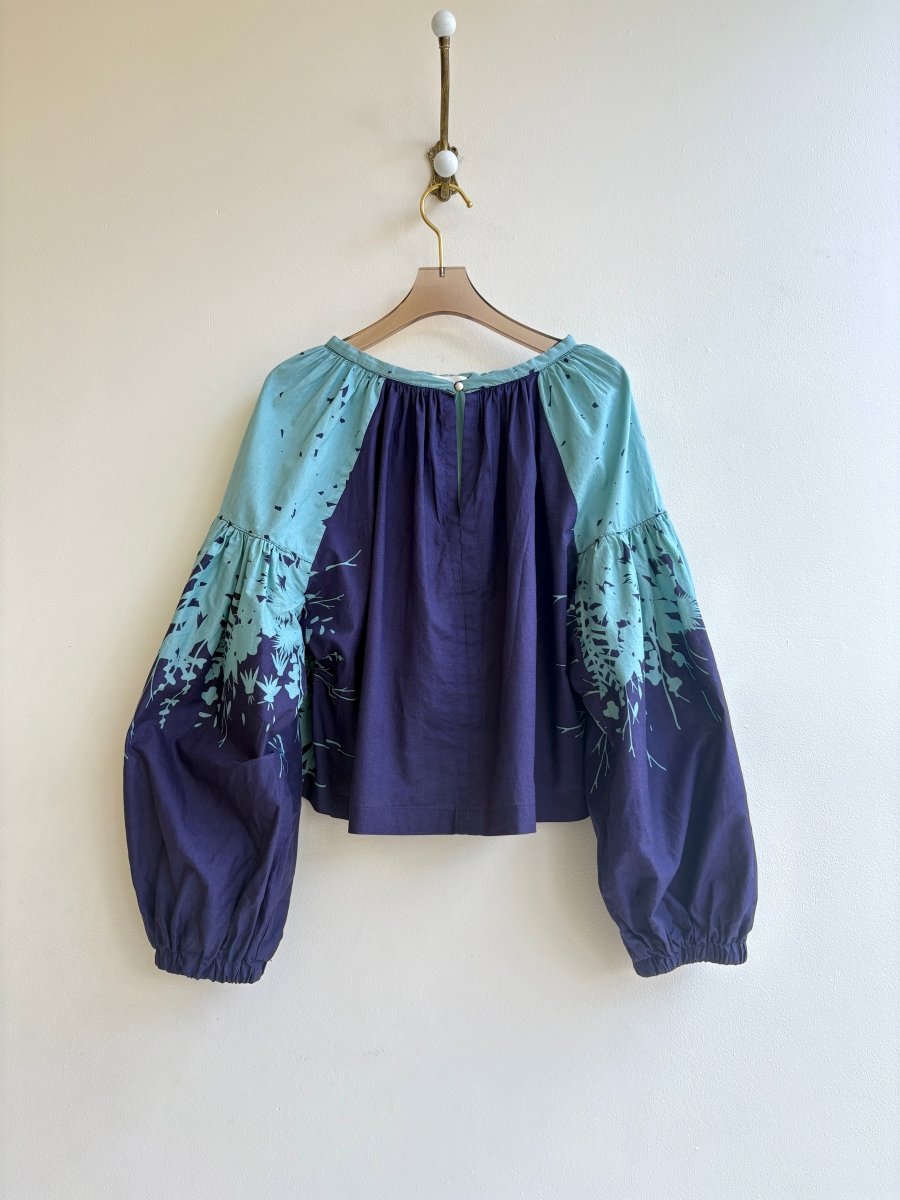 Purple & Teal Floral Print Carpathian Top - Made X Hudson