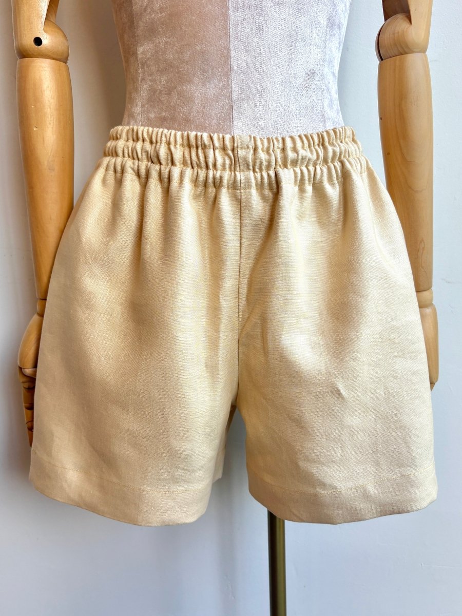 Butter Yellow Canvas Town Shorts - Made X Hudson