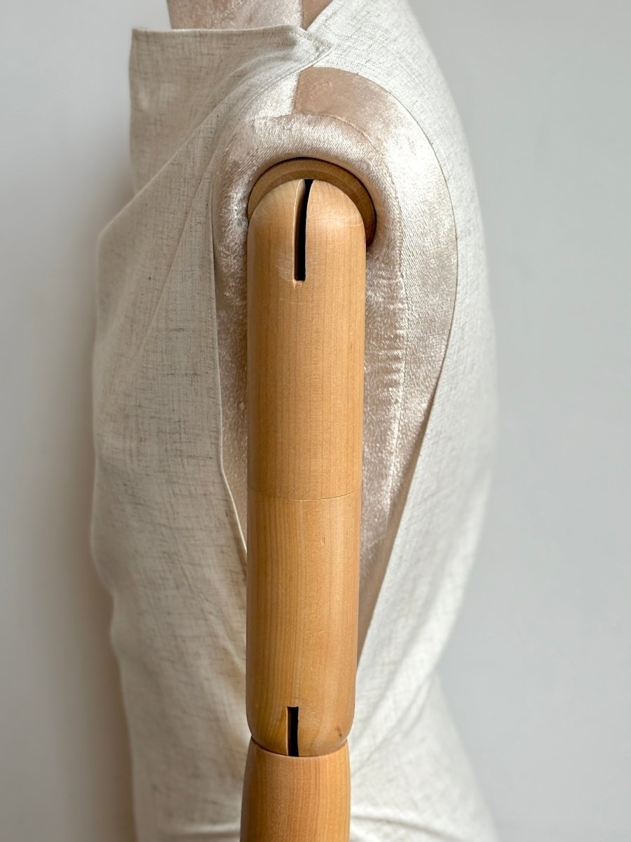 Zero - Waste Dress in Oatmeal Linen - Made X Hudson