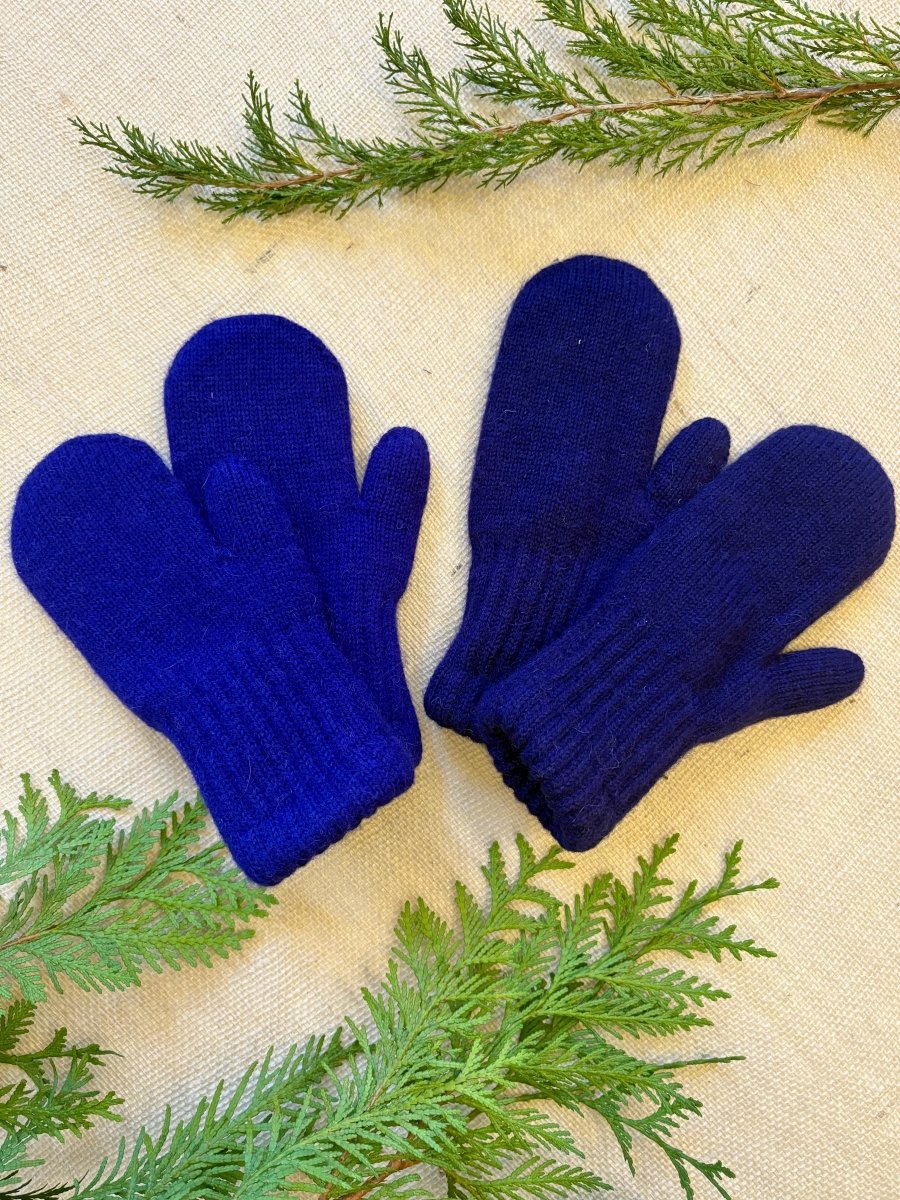 Violet Lined Alpaca Wool Mittens - Made X Hudson