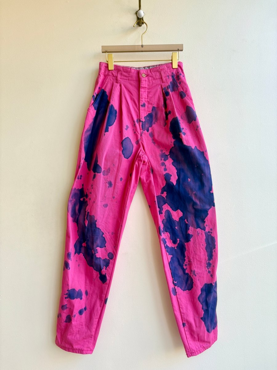 Blue and Pink Cyanotype Splash Pants (Reworked) - Made X Hudson