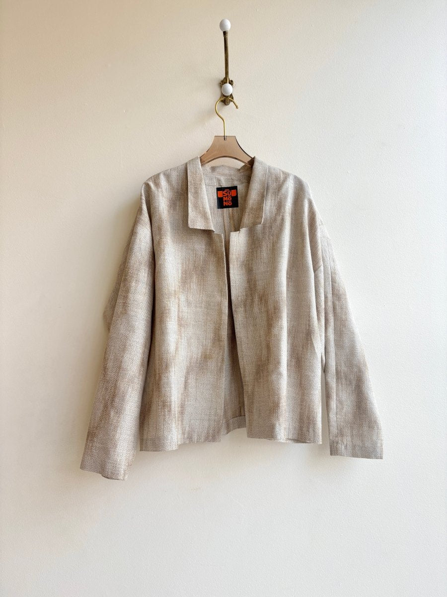 Tan & Cream Shibori Jaquard Jacket - Made X Hudson