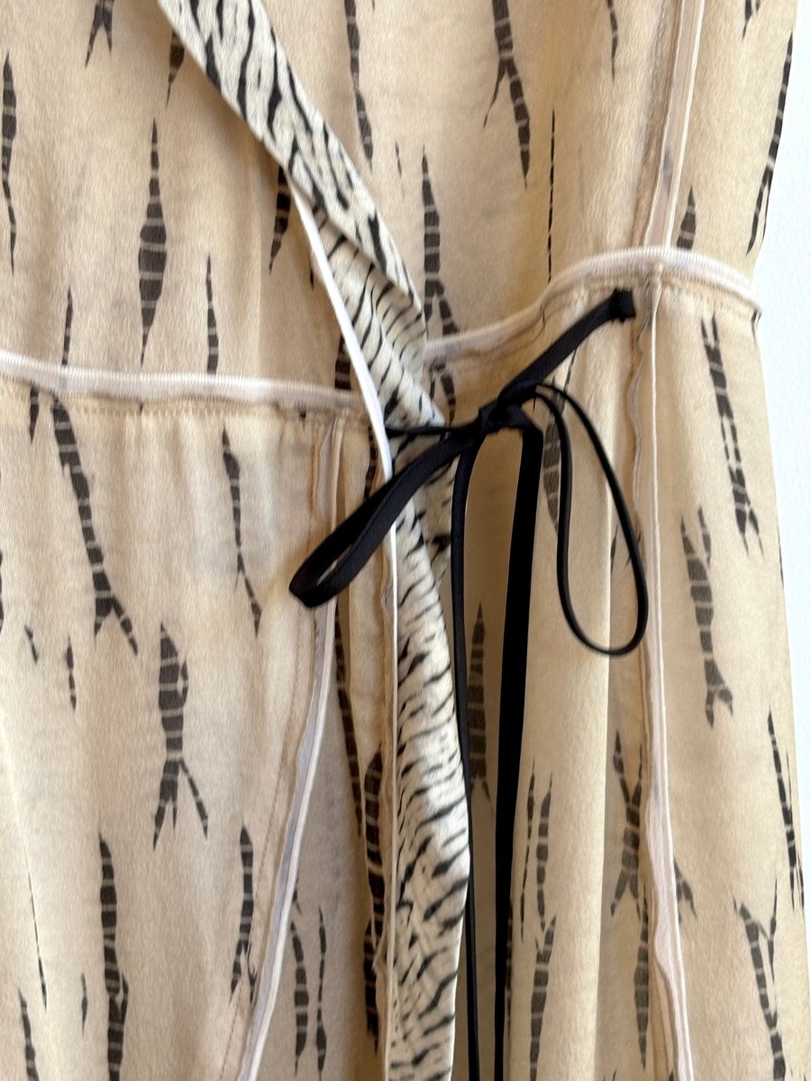 Proenza Schouler | Beige & Black Wrap Dress (Vintage) - Made X Hudson