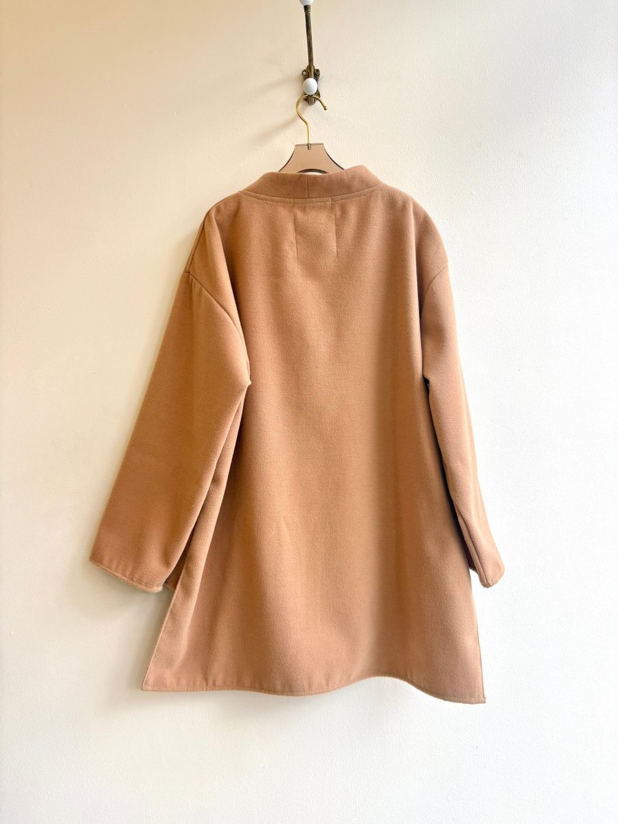Camel Round Neck High - Low Sweatshirt - Made X Hudson