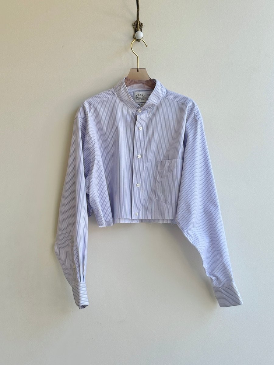 White/Orange/Blue Stripe Annette top (Reworked) - Made X Hudson