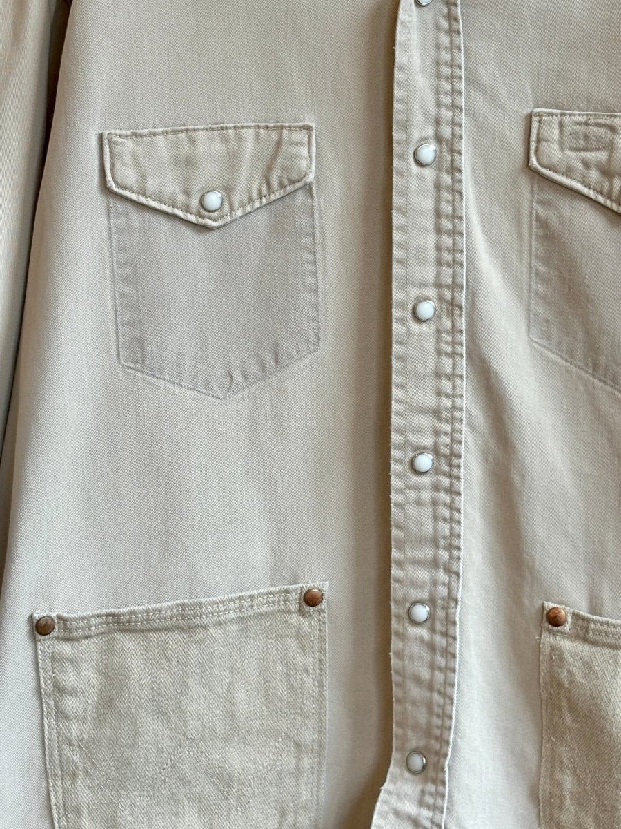 2 - Pocket Cotton Twill Patchwork Diamond Shirtjacket (Reworked) - Made X Hudson