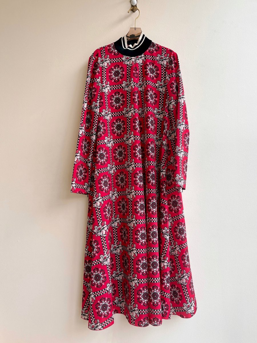 Red Valentino | Black Red & White Kaftan Dress (Vintage) - Made X Hudson