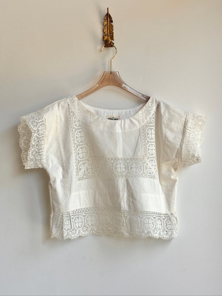 White Heirloom Lace Top - Made X Hudson