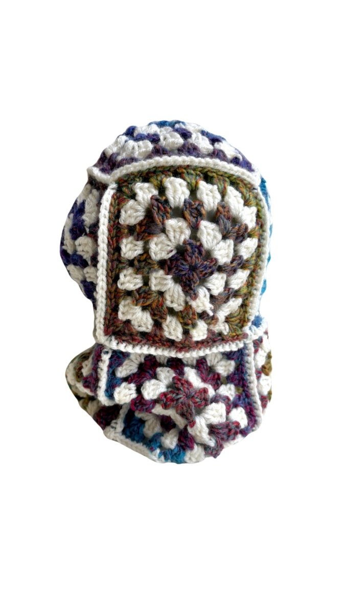 Rainbow and Cream Hand Crochet Balaclava - Made X Hudson