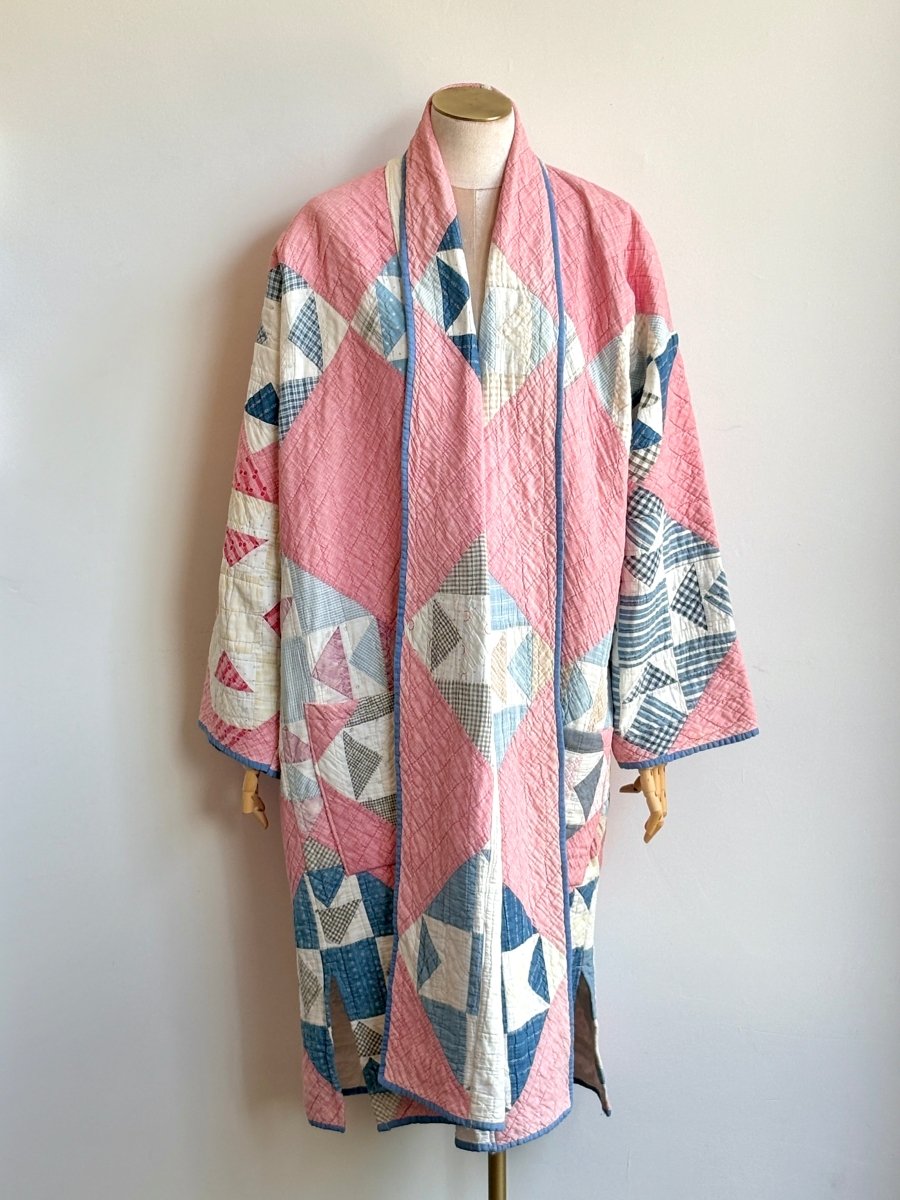 Pink & Blue Heirloom Quilt Duster - Made X Hudson