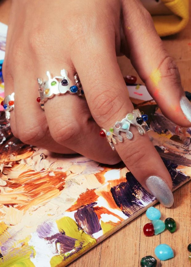 Cycle Glass Heart Ring - Made X Hudson