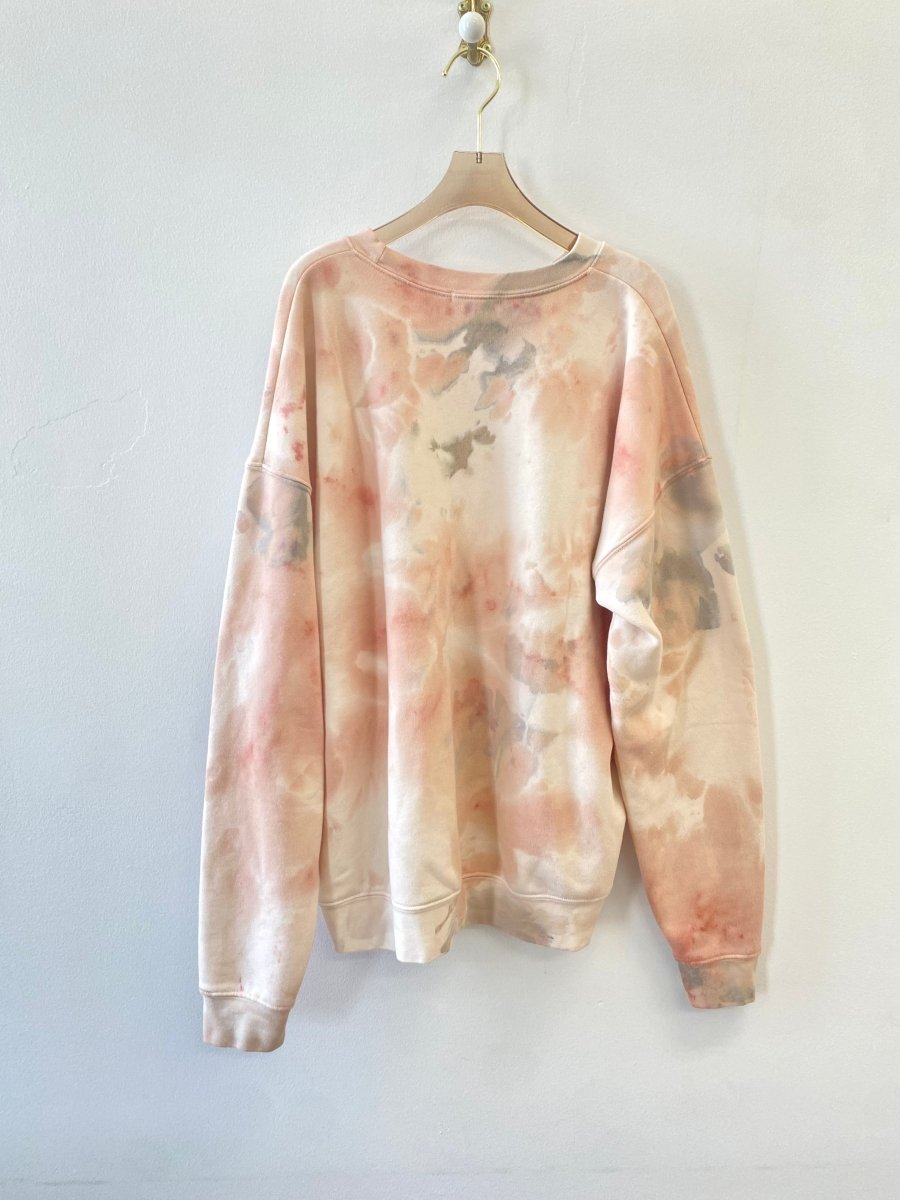 Blush & White Marbling Crewneck Sweater - Made X Hudson