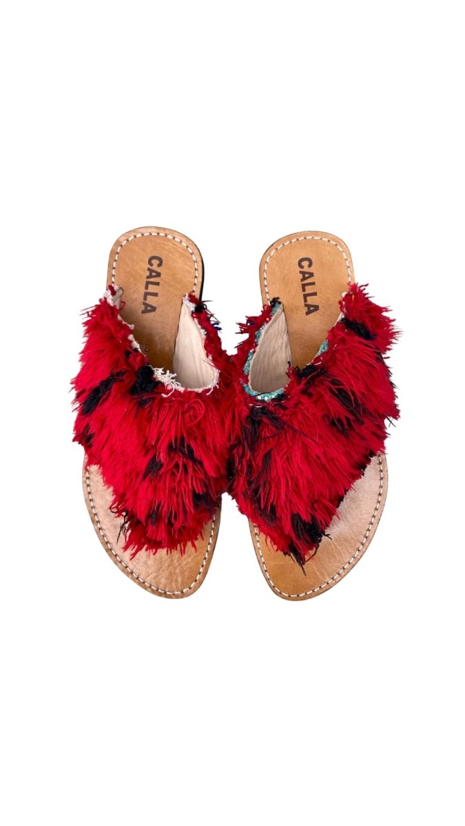 Lili Sandals In Colors Red & Black (Size 39) - Made X Hudson