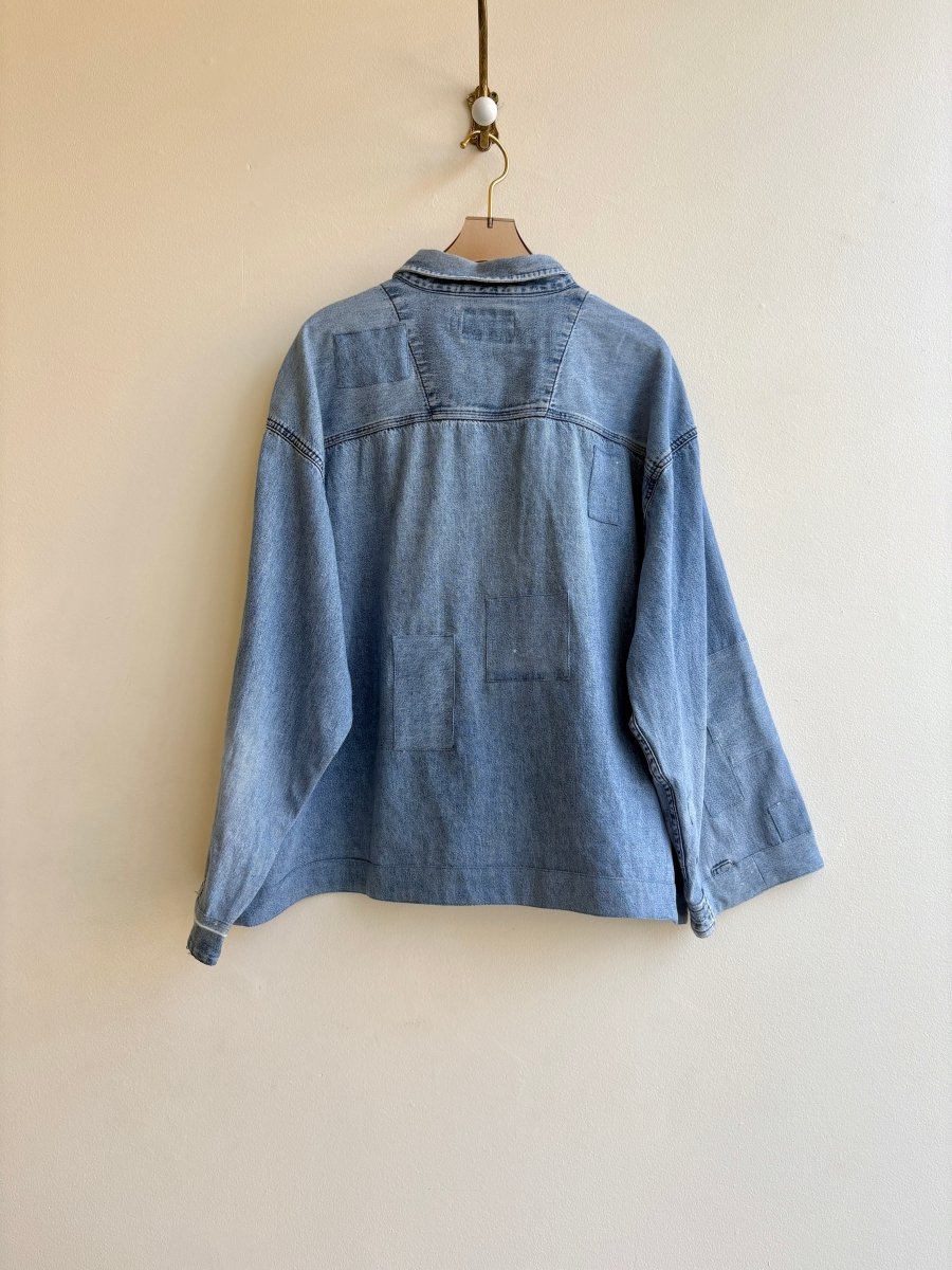 Multi - Patch Denim Shirtjacket (Reworked) - Made X Hudson