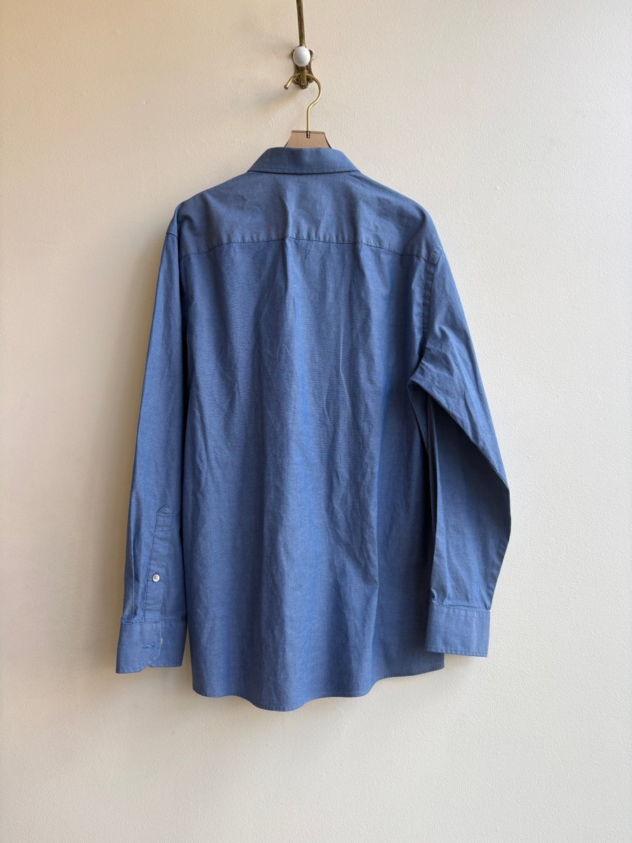 "Otis” Blue Carrot Print Shirt (Reworked) - Made X Hudson