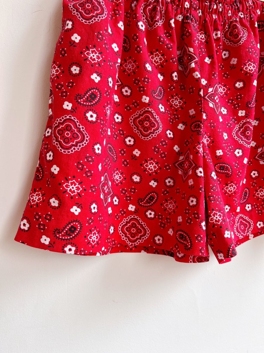 Red Bandana Print Town Shorts - Made X Hudson