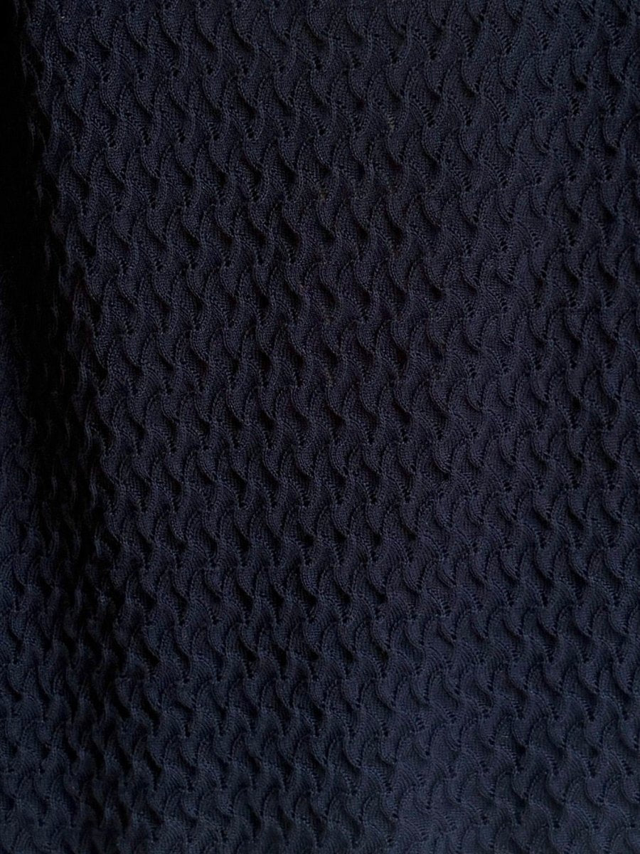 Navy Textured Pointelle Knit Shorts - Made X Hudson