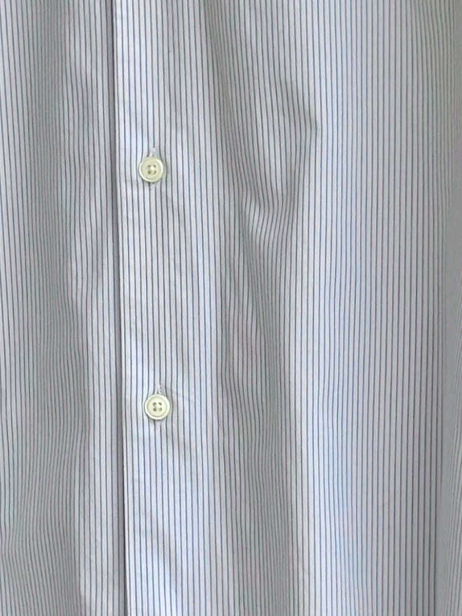 The Patrick Top | Blue Mini Stripe Shirt w/ Wide Stripe Belting (Reworked) - Made X Hudson