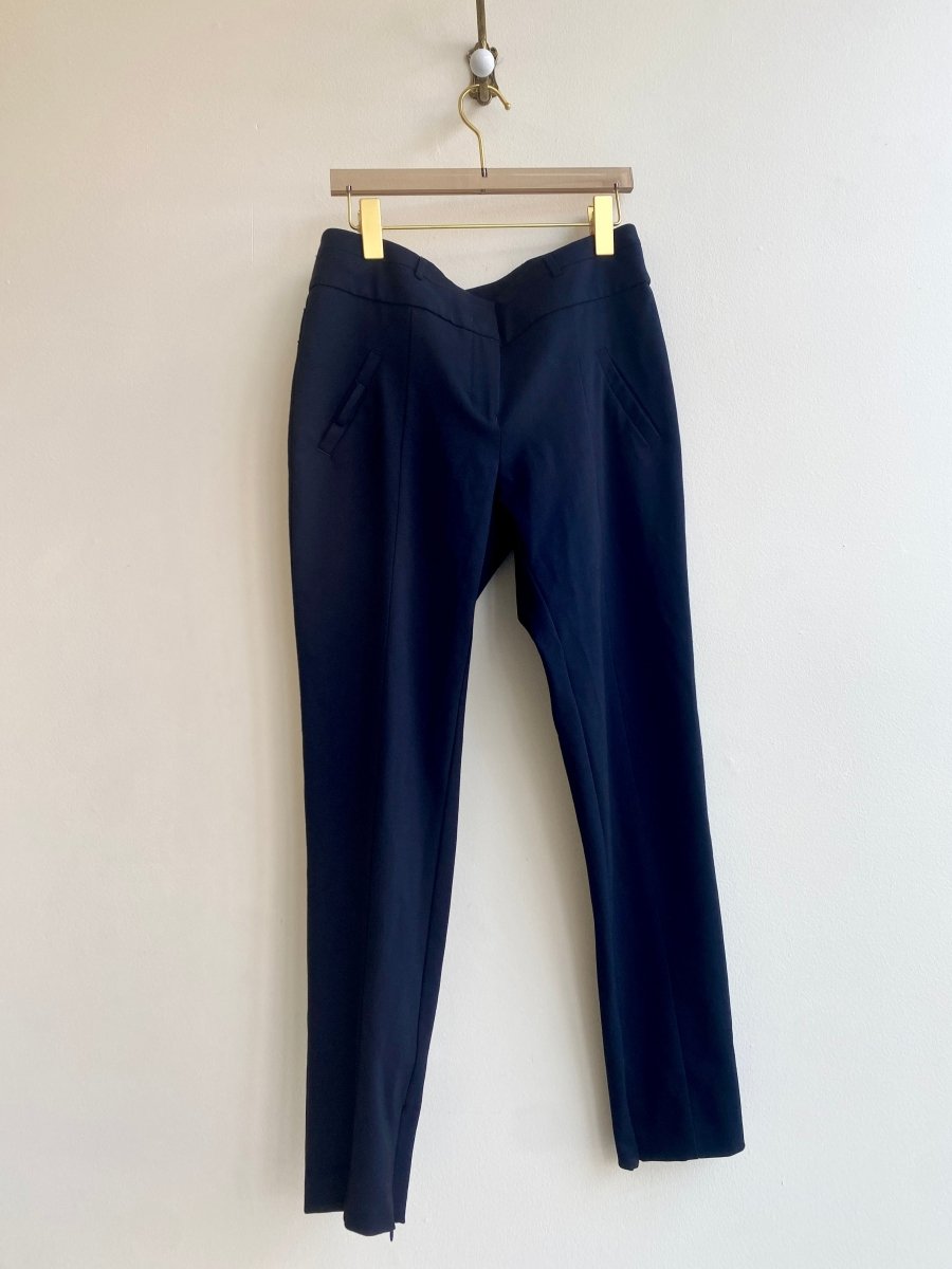 Armani Jeans | Deep Navy Trousers w/ Zip - up Ankles (Vintage) - Made X Hudson