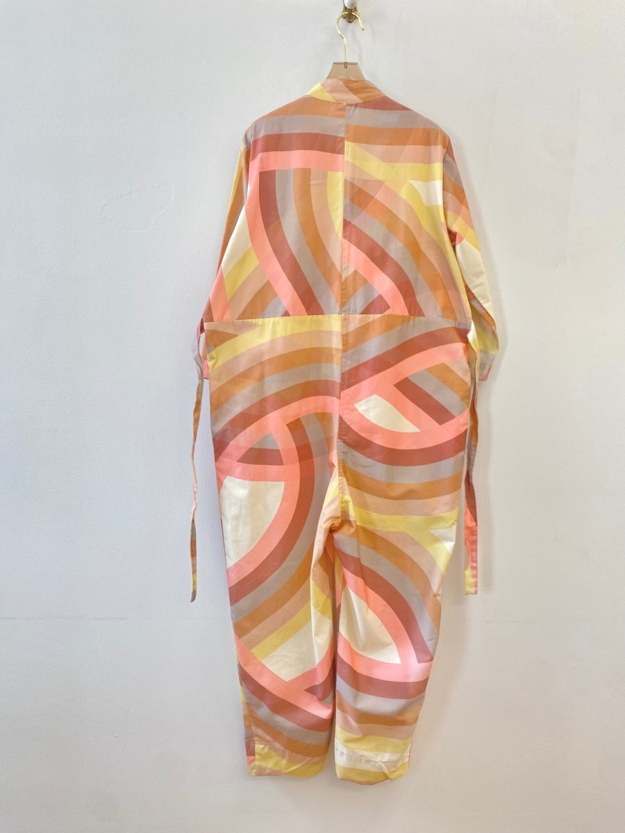 Pink Striped Jumpsuit w/ Tie Back - Made X Hudson