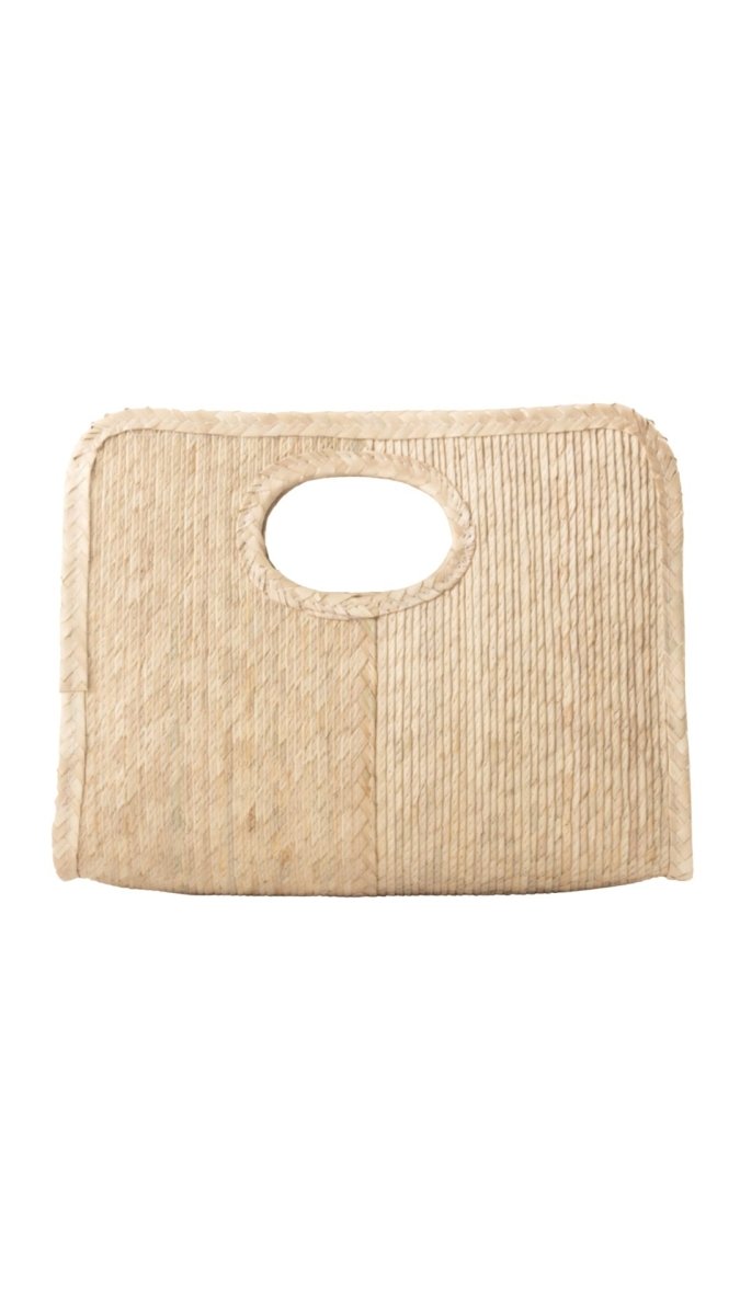 Mini Square Straw Beach Tote Natural - Made X Hudson