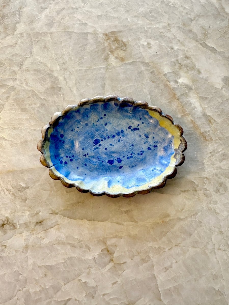 Blue & Dark Clay Rim Ring Holder - Made X Hudson