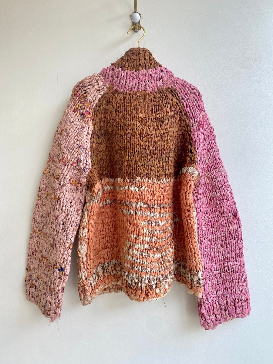 Vishnu Roll - Neck Sweater in Colors Peach, Orange, Pink, Carmel - Made X Hudson