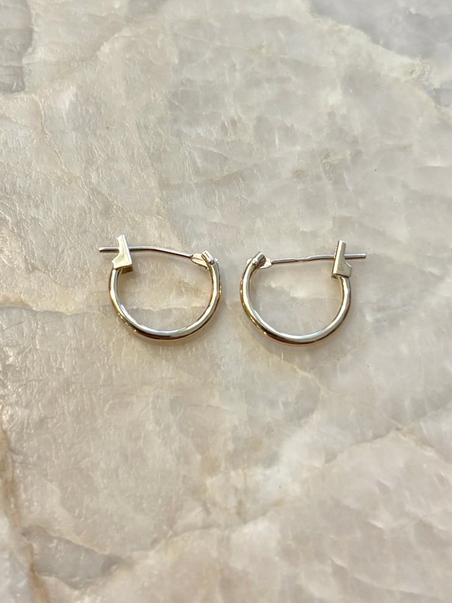 Yellow Gold Hoops | Pure 10k Yellow Gold Earrings - Made X Hudson