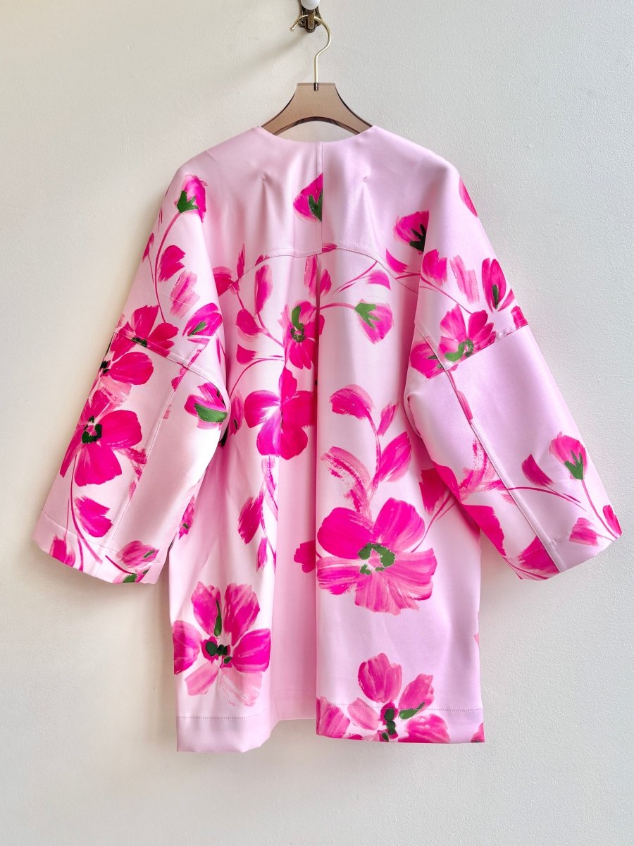 Pink Brushstroke Floral Chore Jacket - Made X Hudson