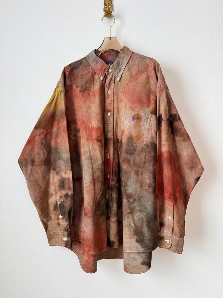 Fire Opal Button Down Long Sleeve | Hand Dyed (Reworked) - Made X Hudson