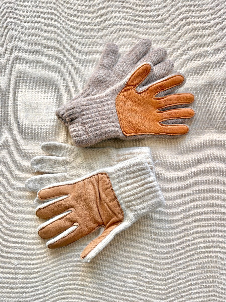 Wool & Alpaca Gloves w/ Deerskin Palm | Multiple Colors (Men’s One Size) - Made X Hudson