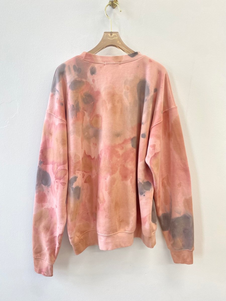 Pink & Grey Marbled Crewneck Sweatshirt (Reworked) - Made X Hudson