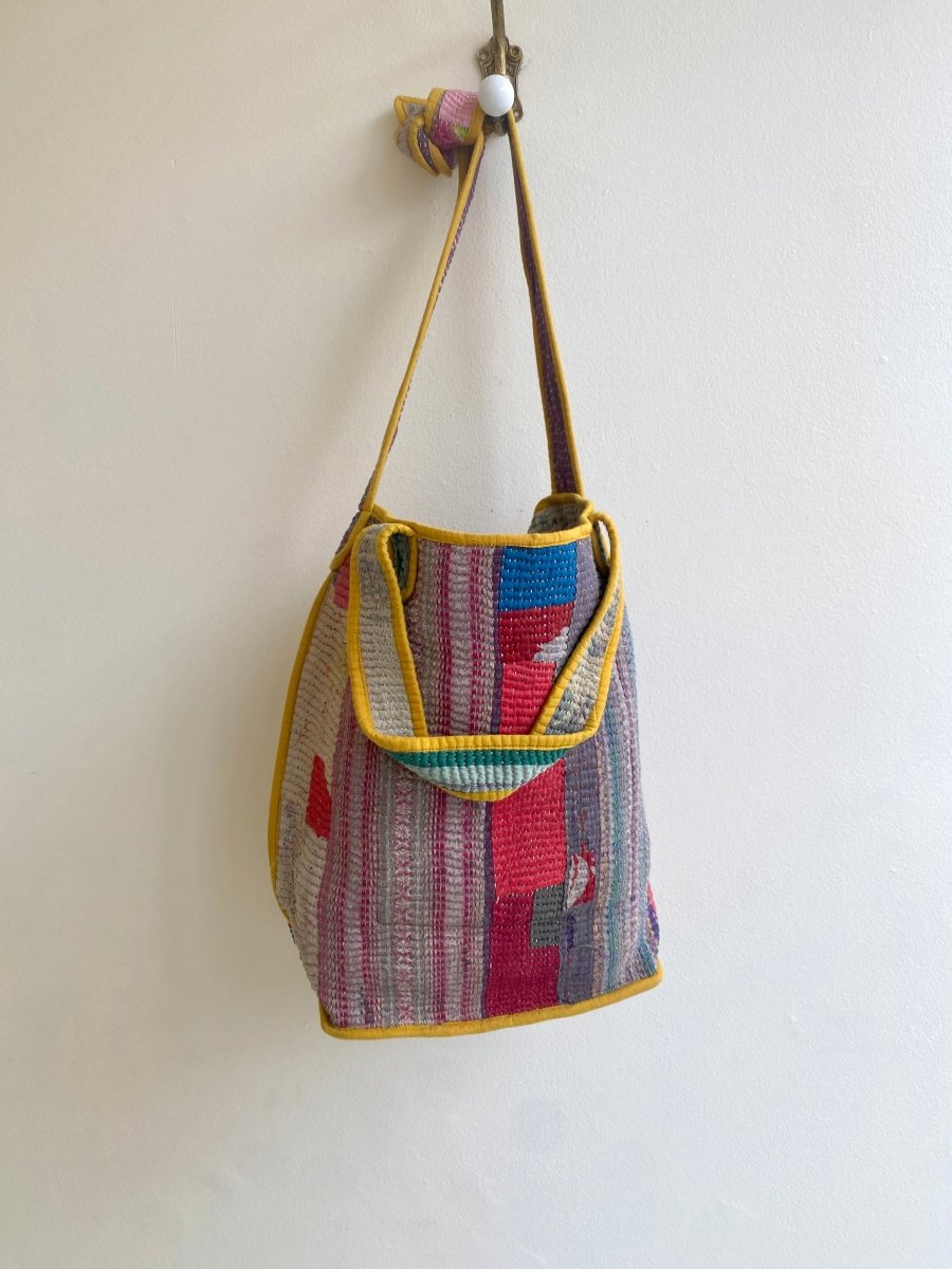 Reversible Xotin II Tote Bag in Colors Yellow, Red & Blue, Grey - Made X Hudson