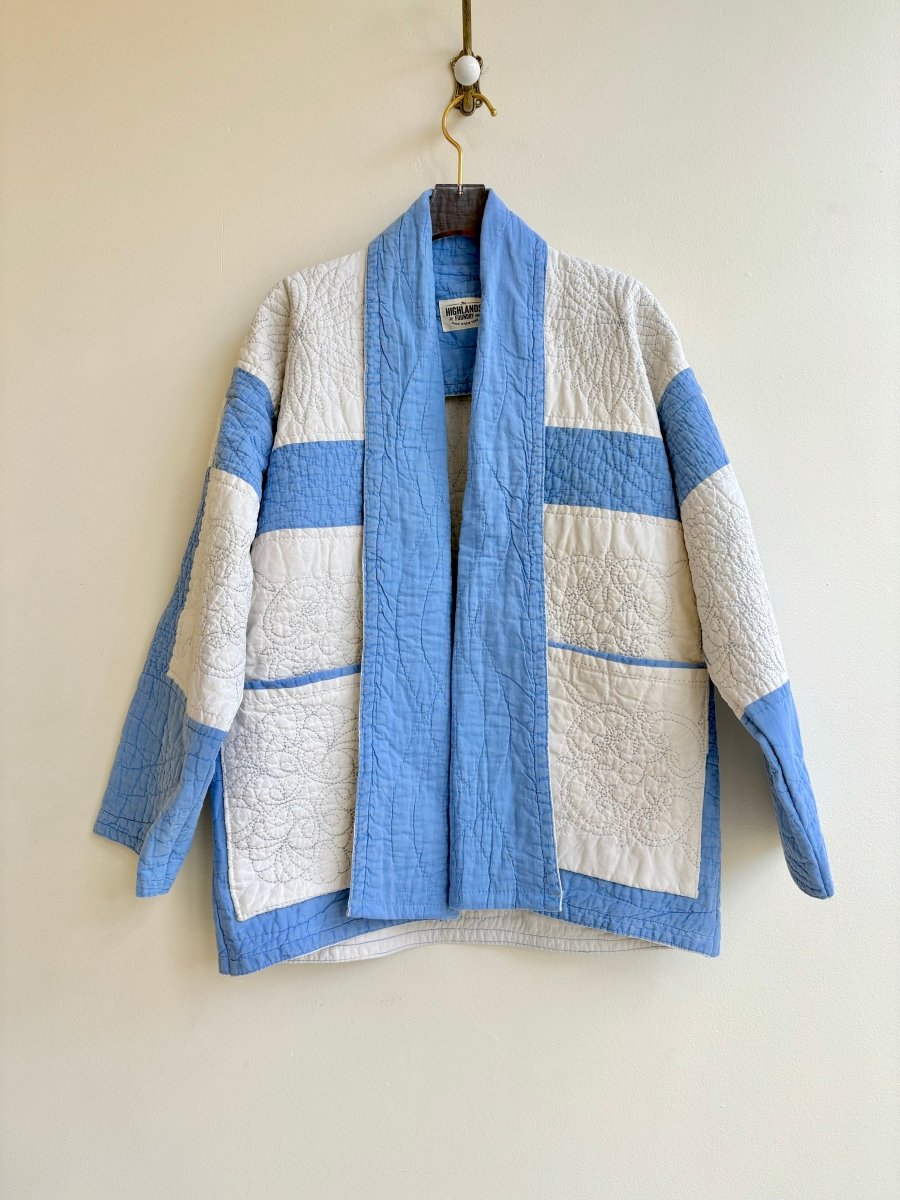 Heirloom Quilt Coat (Sky Blue/ White) - Made X Hudson