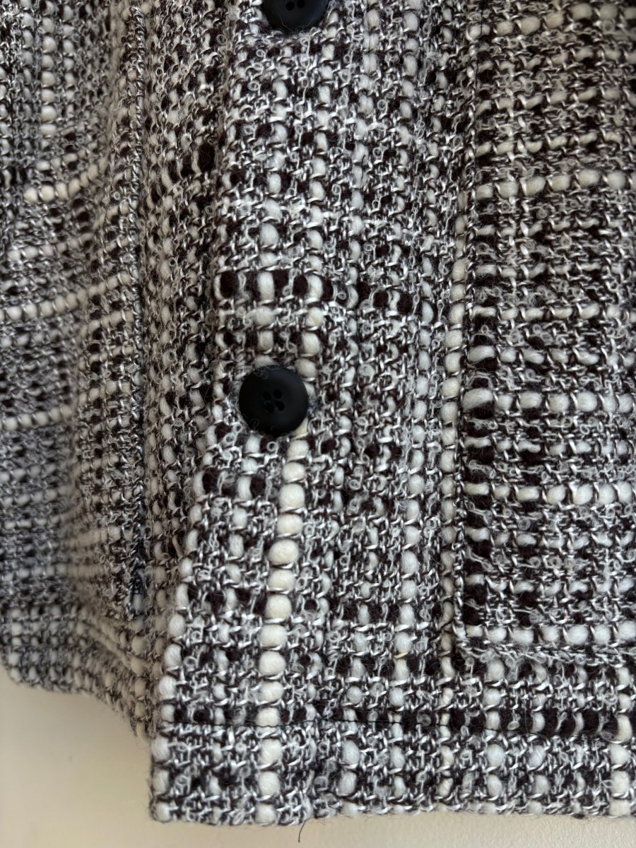 Black & White Textured Utility Jacket - Made X Hudson