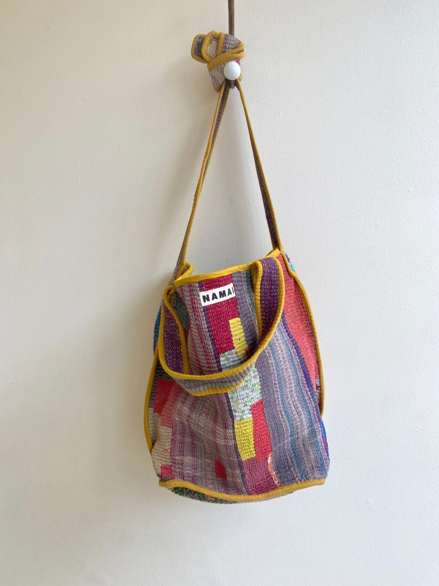 Reversible Xotin II Tote Bag in Colors Yellow, Red & Blue, Grey - Made X Hudson