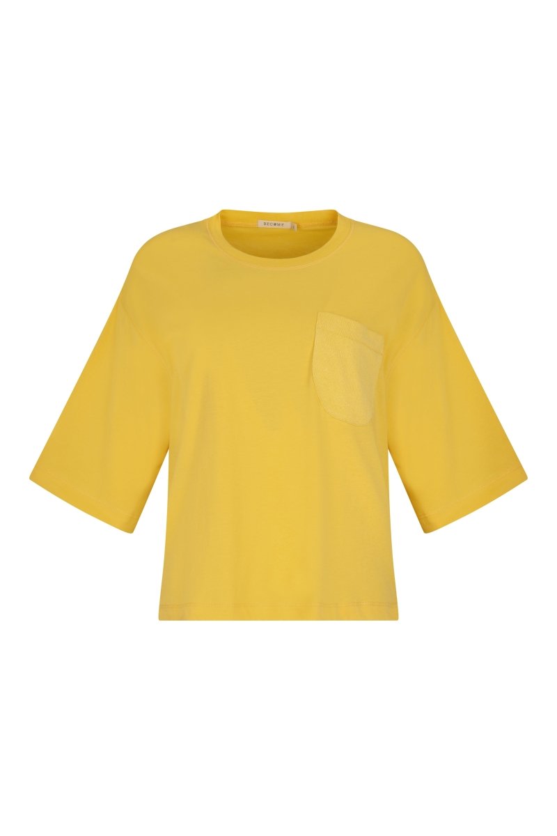 T-Shirt w/ Knit Pocket (Mango) - Made X Hudson