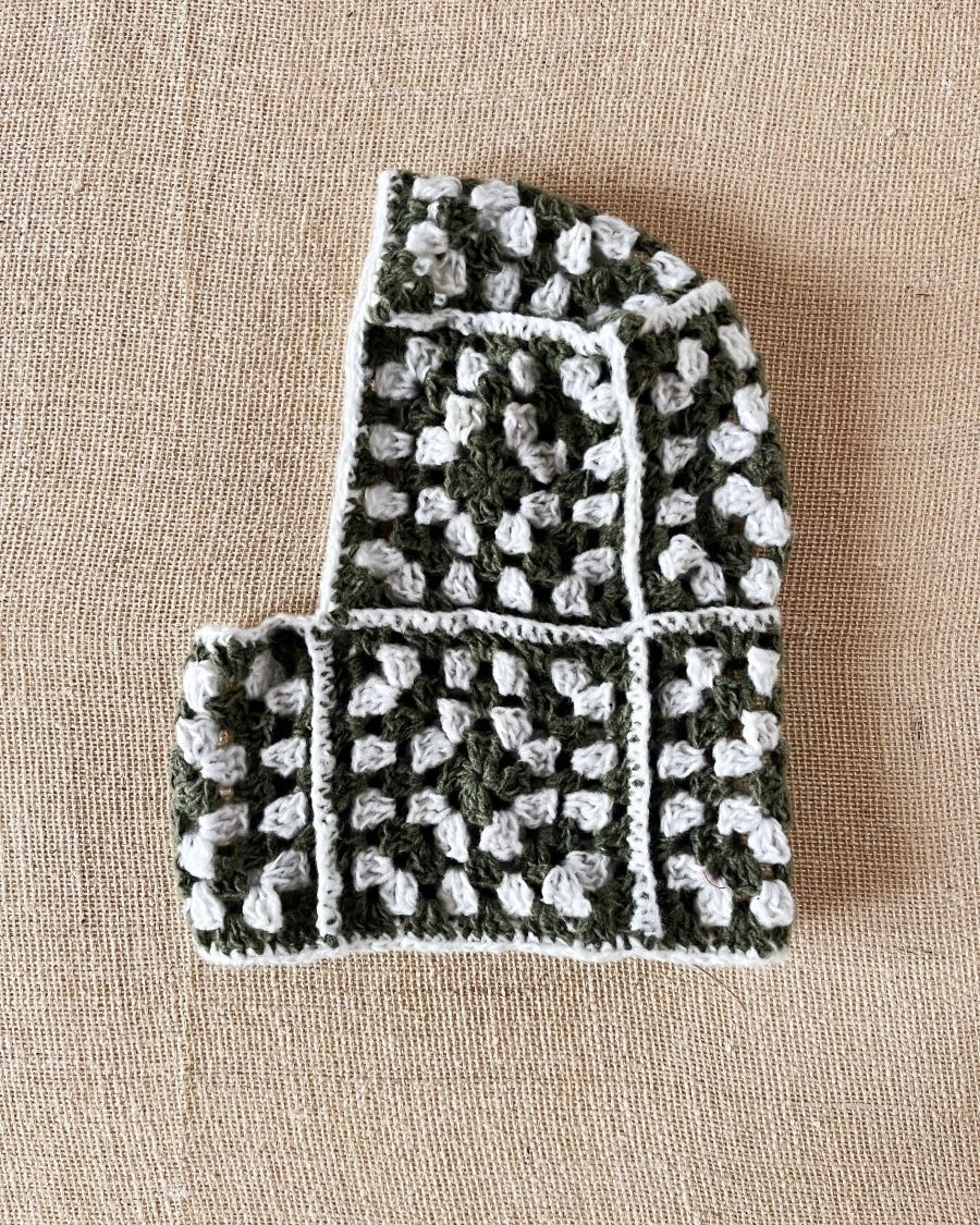 Soft Sage + Olive Crocheted Balaclava - Made X Hudson