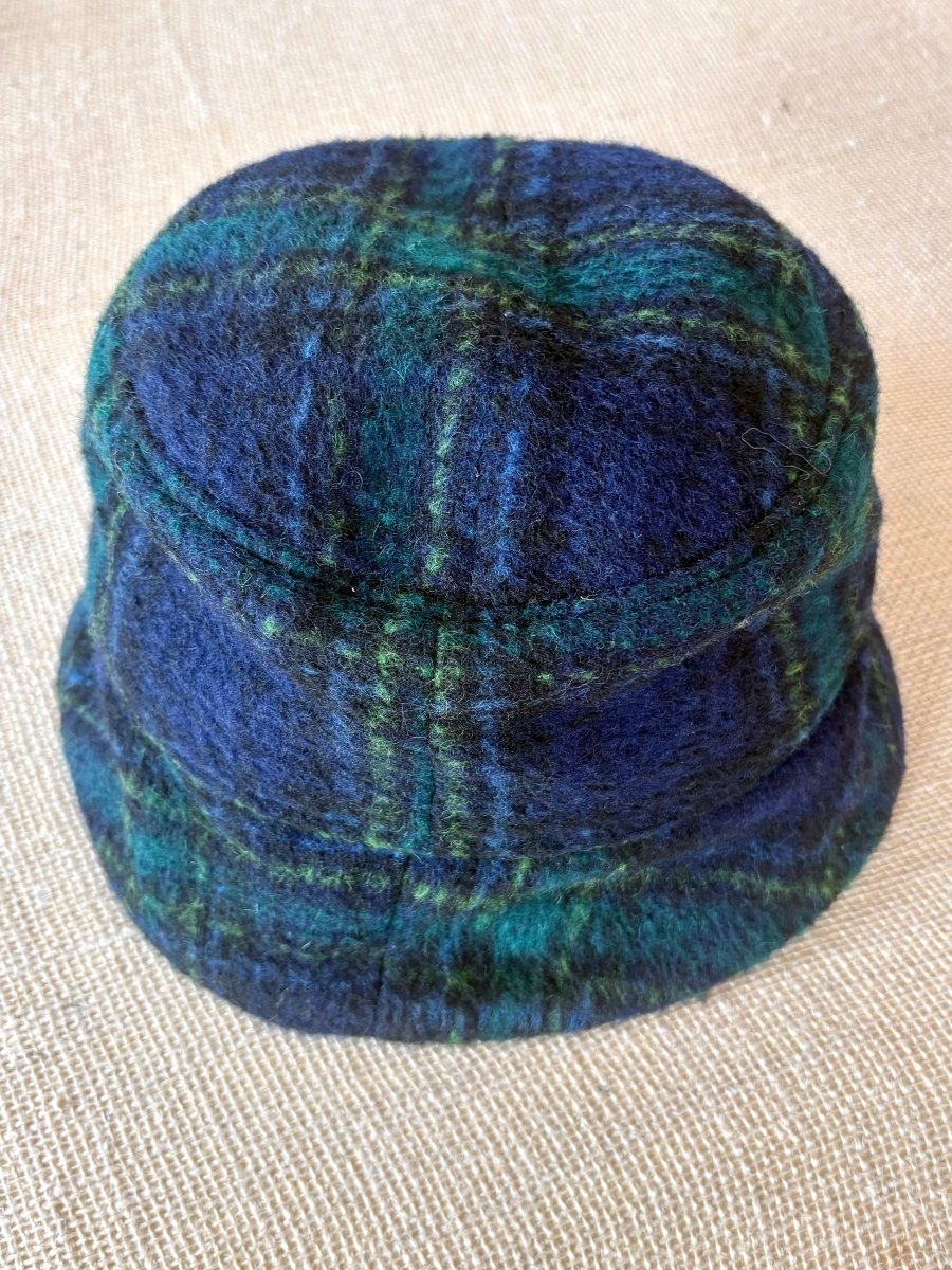 Blue & Green Plaid Deadstock Wool Bucket Hat - Made X Hudson