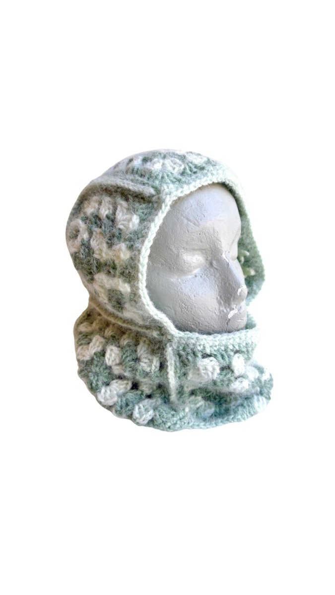 Soft Green Hand Crochet Balaclava - Made X Hudson