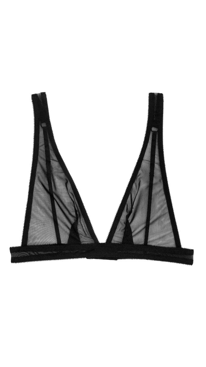 Demeanor Bralette in Sheer Recycled Mesh - Made X Hudson